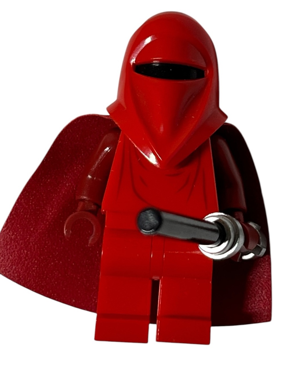 Lego Red Imperial Royal Guard Minifigure with Helmet and Cape